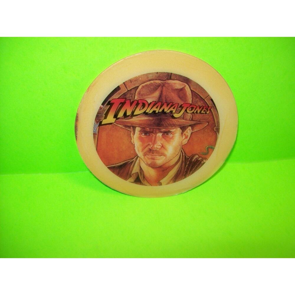 Indiana Jones Original NOS Pinball Machine Promo Plastic Face & Logo